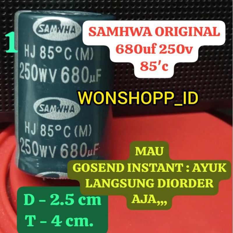 ELCO 680UF 250V SAMWHA