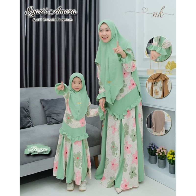 Gamis syar'i couple ibu dan anak ORI NK (HARGA ECER)