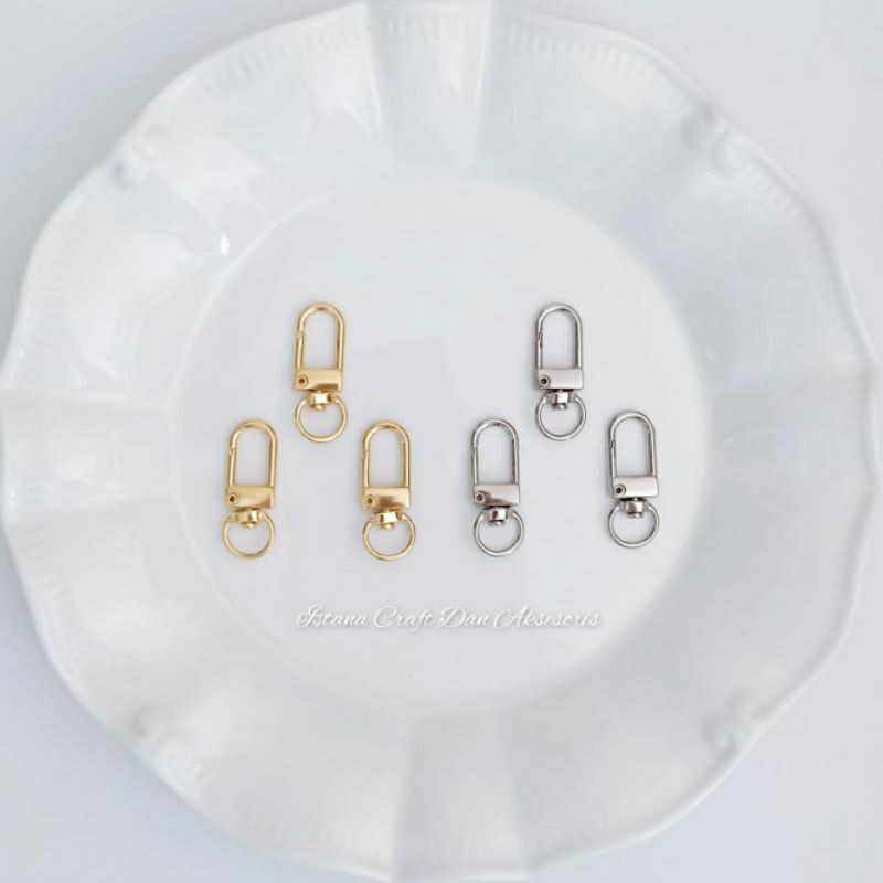 Kait Gantungan Kunci Warna Gold, KC Gold dan Rhodium