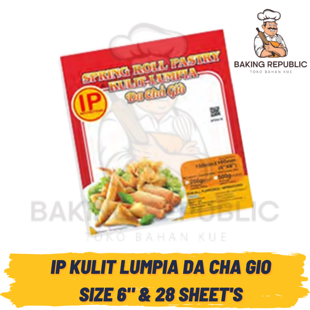 KULIT LUMPIA IP DA CHA GIO | SIZE 6" | 28 SHEETS | 28 LEMBAR | PASTRY DA CHA GIO
