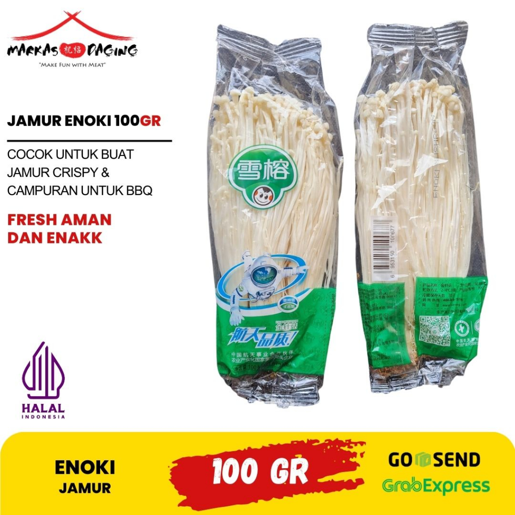 

Jamur Fresh Enoki berat 100gr