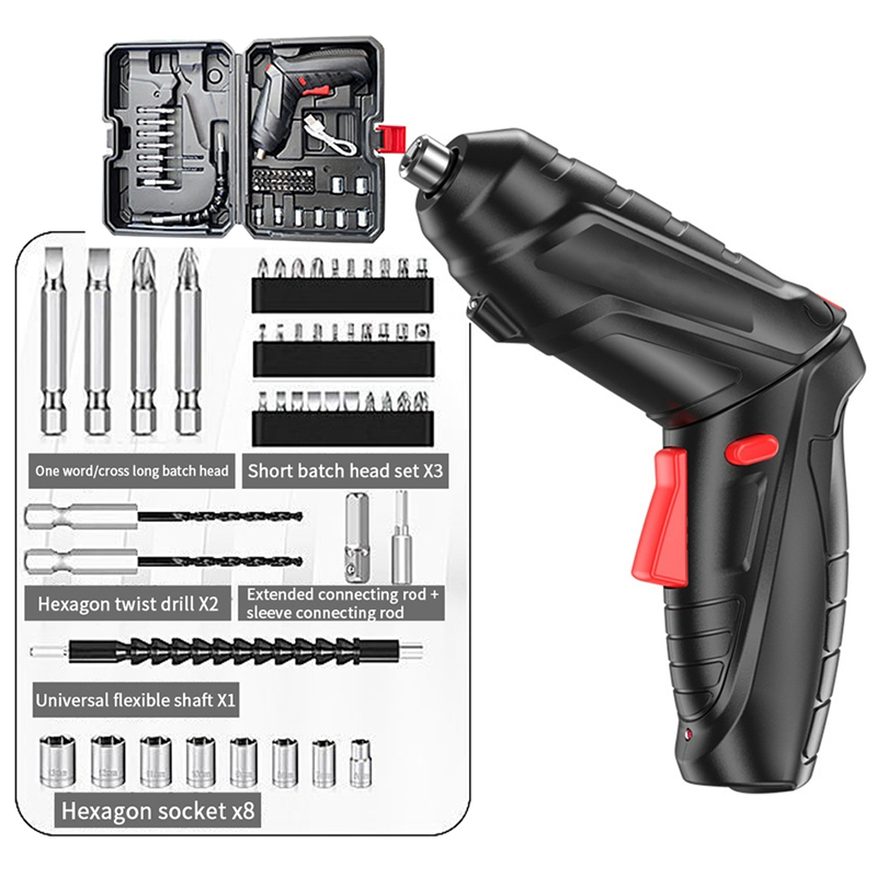 【Ready stok】Set Bor Dampak Tanpa Kabel Asli, Bor Listrik Mini, Bor Listrik Tanpa Kabel