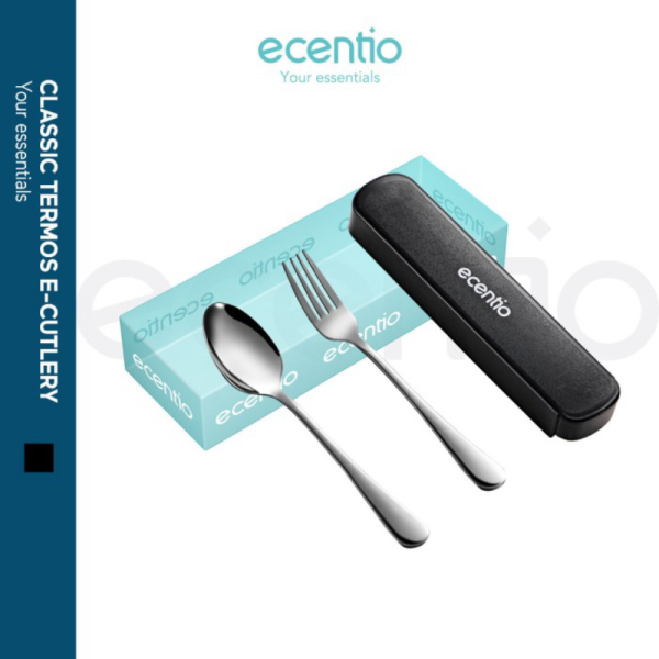 

Promo ecentio Alat makan/sendok stainless steelgarpu set/tahan lama Murah