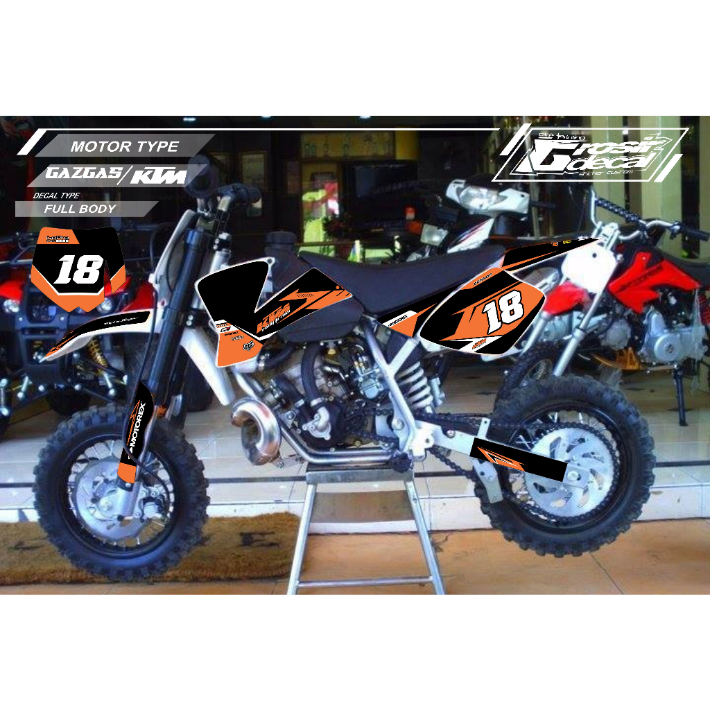 Striping Stiker Trail Mini KTM 50cc / Gazgas 50cc / NRG 50cc Full Body Free Custom