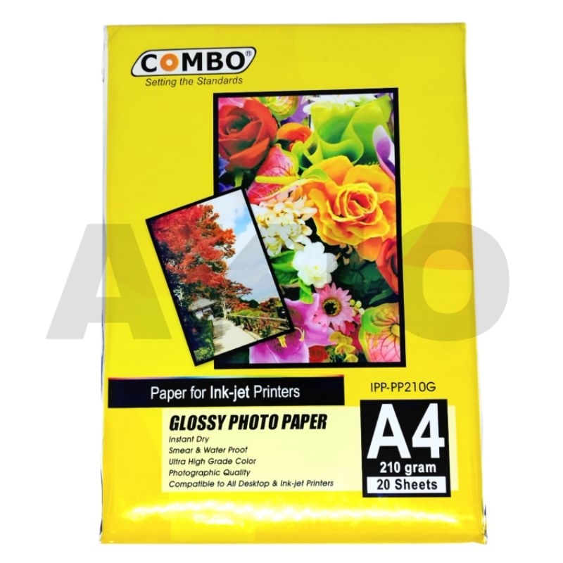 

Kertas Foto Glossy Photo Paper A4 210 Gsm/Gram COMBO 20 Lb BERKUALITAS