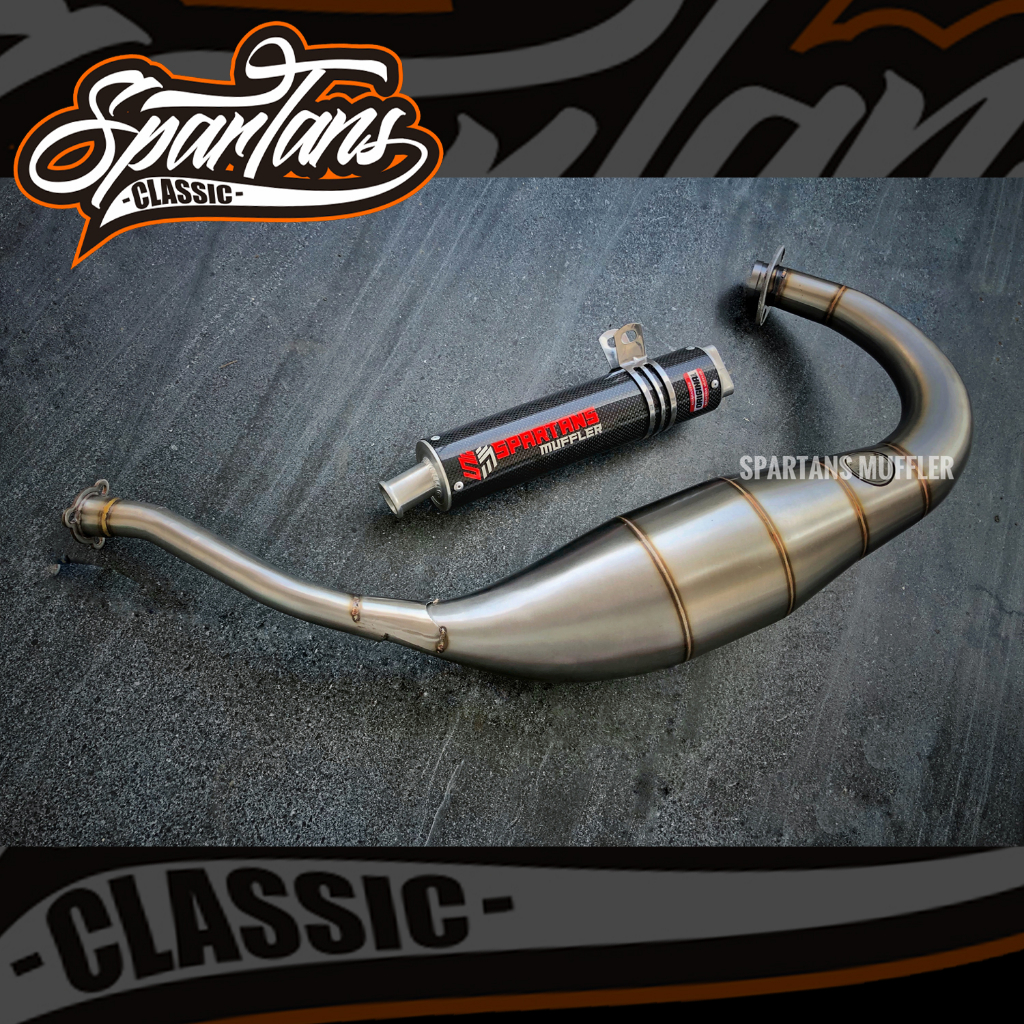 Knalpot ninja 150 Chamber SS Bending Silencer tyga arrow carbon