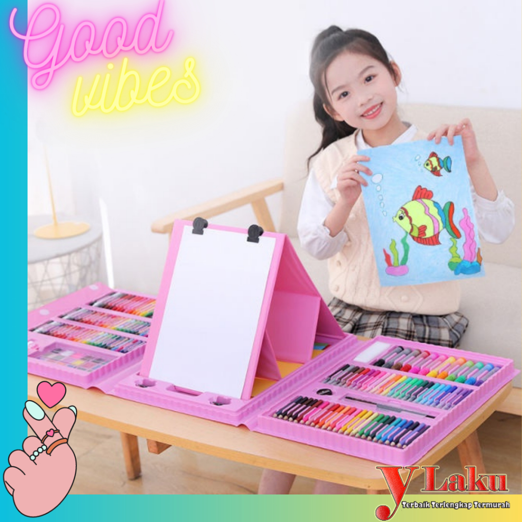 

C.A3 CRAYON SET 208 Pcs,PENGSIL WARNA SET,CAT AIR SET