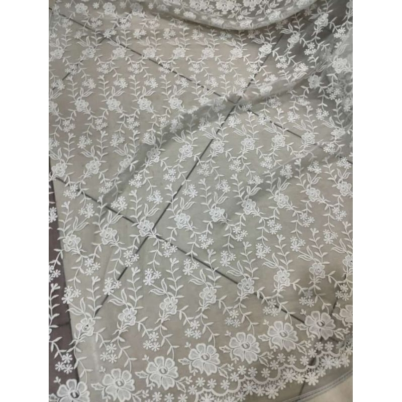 Terlaris Kain Tile Bordir/Organza Bordir (Big Sale) Garment