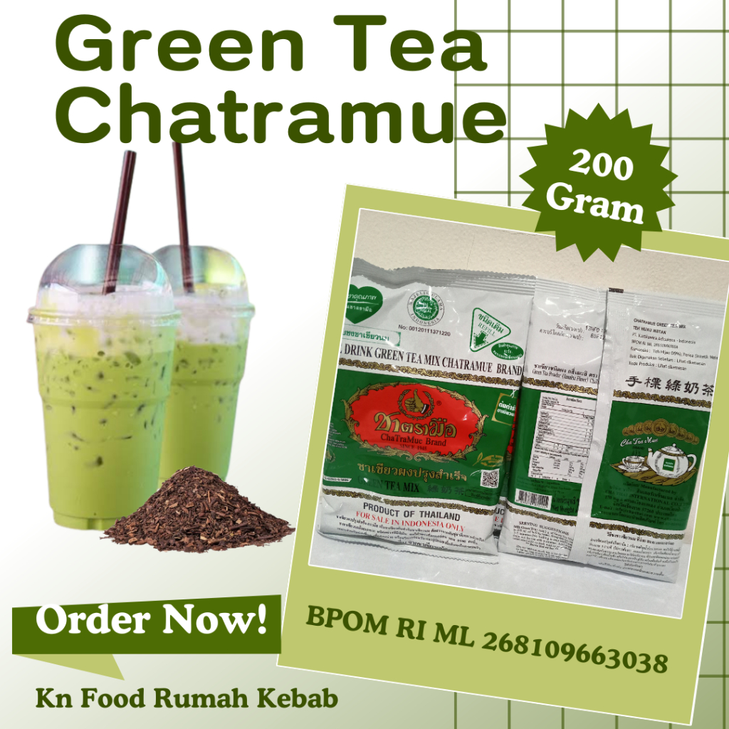 

Thai Green Tea Mix Chatramue Teh Hijau 200g Thailand BPOM