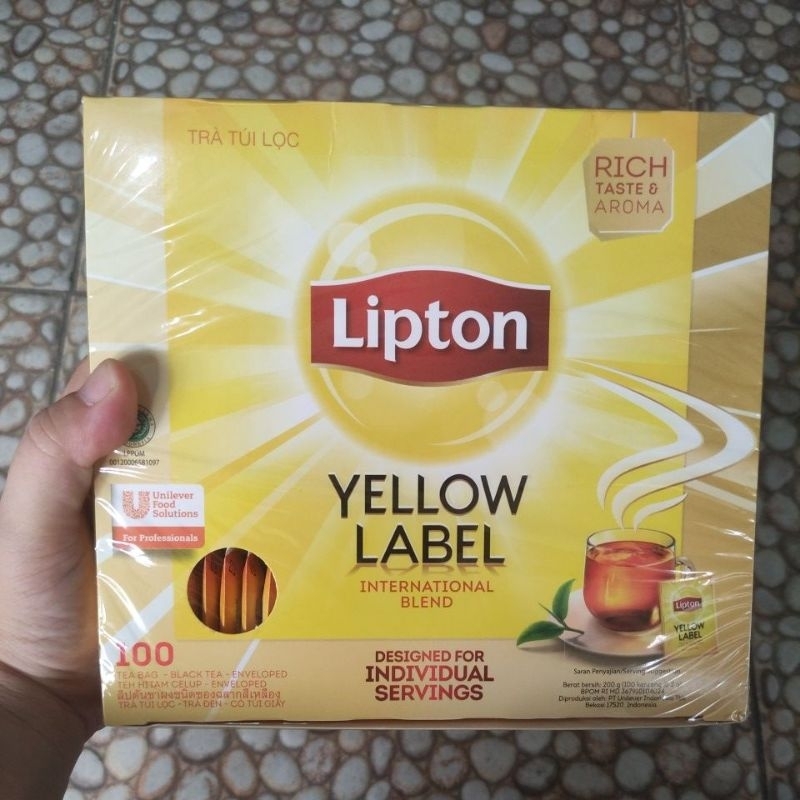 

LIPTON YELLOW LABEL BLACK TEA ENVELOPED/AMPLOP (100 TEABAGS)
