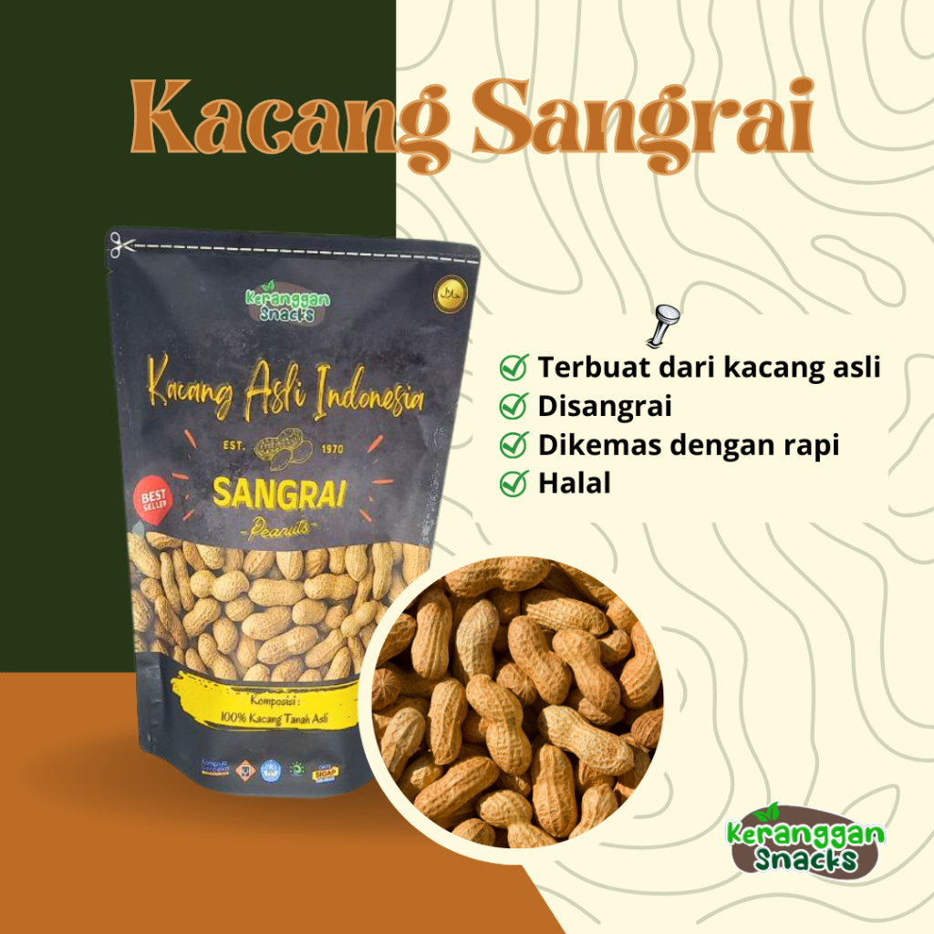 

KACANG SANGRAI 100gr KHAS EKOWISATA KERANGGAN