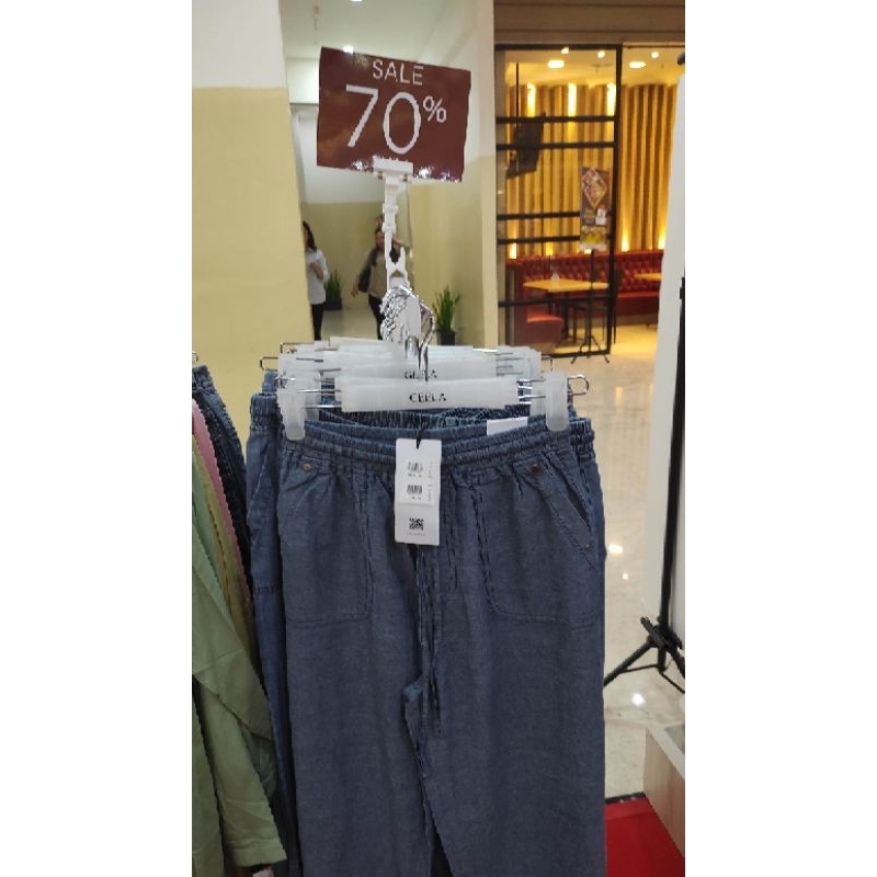 Cuci Gudang Jeans Geela | Acid Wash Boyfriend Jeans Geela Pinggang Karet