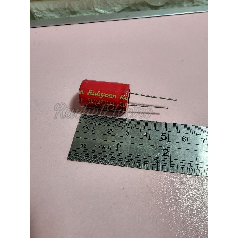 HARGA SATUAN ELCO 2200UF 50V RUBICON MERAH ELKO 2200 UF 50 Volt RUBYCON RED