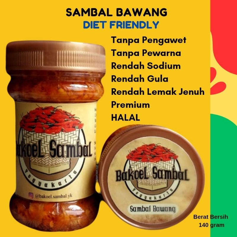 

SAMBAL BAWANG Sambal Sehat DIET FRIENDLY BAKOEL SAMBAL YOGYAKARTA 140 gram