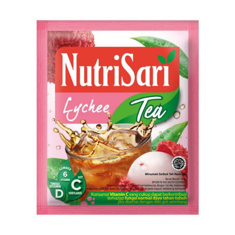 

Nutrisari Lychee Tea 1 Renteng isi 10 sachet