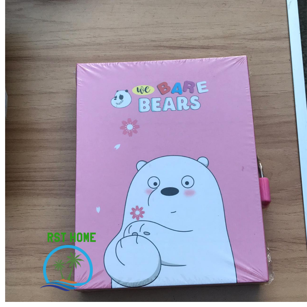 

Buku Diary Note A6 Gembok Gambar WBB We Bare Bears