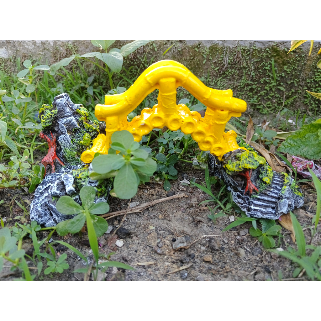 Hiasan aquarium jembatan desa, dekorasi aquarium jembatan desa, ornamen aquarium jembatan desa, hias