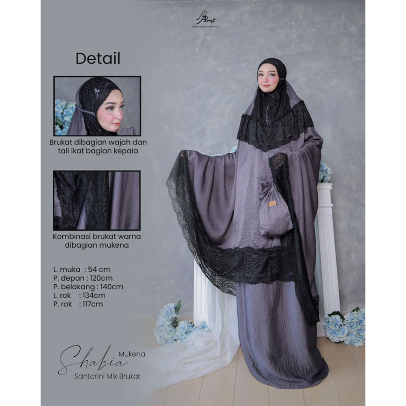 SHABIA MUKENA BROKAT BY HIJAB ARRAFI MUKENA PREMIUM POLOS