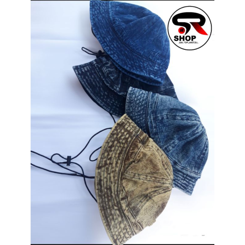 Topi Bucket Hat Jeans Anak Laki laki/Perempuan