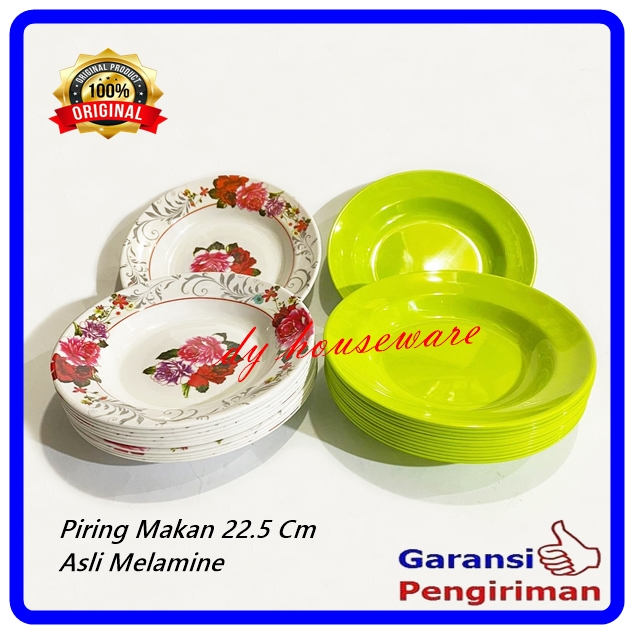 Piring Makan Melamin 9 inch Meishing ( Harga 1 Lusin - 1/2 Lusin )