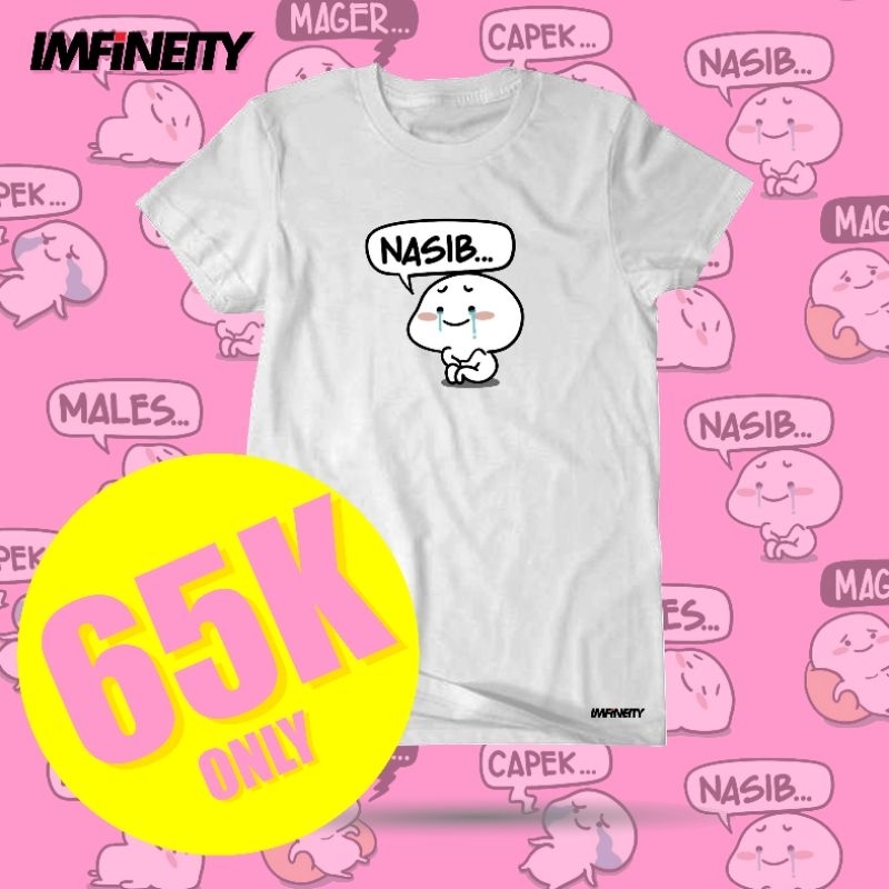 KAOS STIKER LUCU GALAU PUTIH
