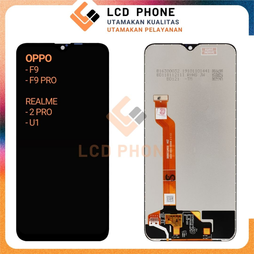 LCD Touchscreen Oppo F9, Oppo F9 Pro / Realme 2 Pro / Realme U1 ORI Fullset