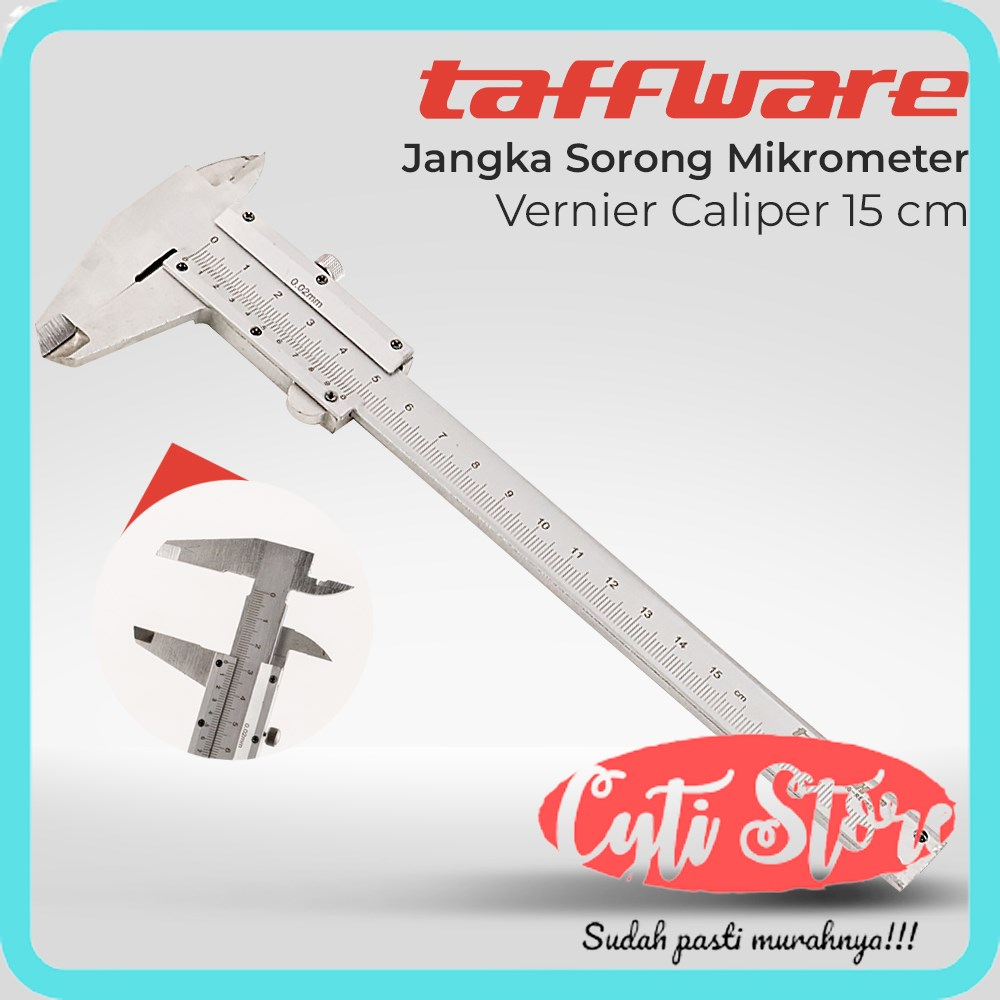 

Jangka Sorong Stainless Steel Vernier Caliper Gauge Micrometer 15CM