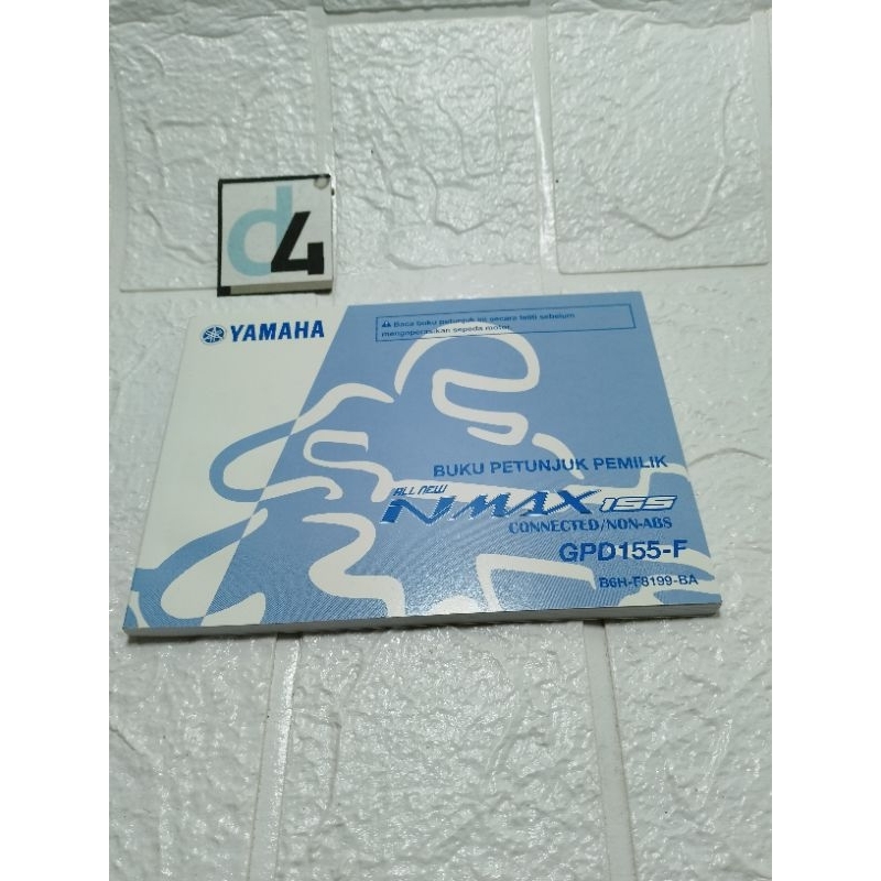 buku petunjuk pemilik yamaha All New Nmax 155 original connected non ABS