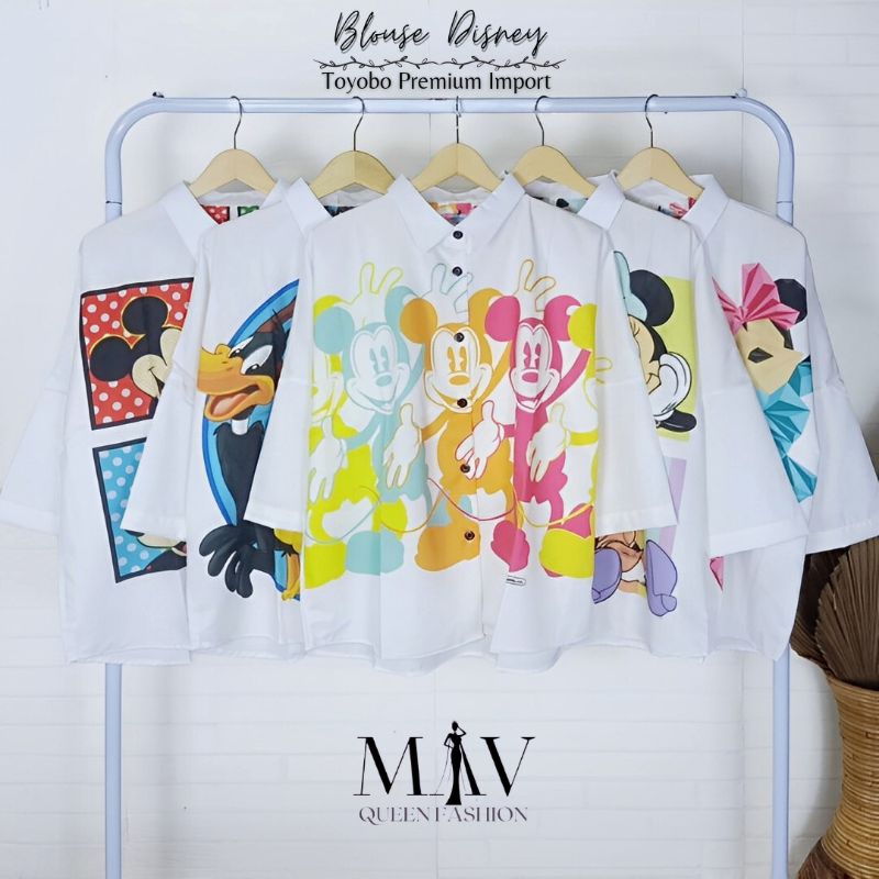 Blouse/Blus Disney Jumbo/Atasan wanita/Kemeja Wanita/Blus murah/Blouse grosir/Kemeja Print/Kemeja ke