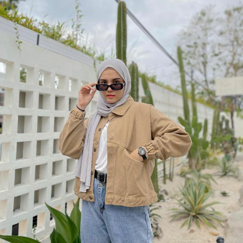 PROMO TERBARU JAKET JEANS VINTAGE OVERSIZE - JAKET DENIM VINTAGE WANITA - JAKET JEANS WANITA- JAKET