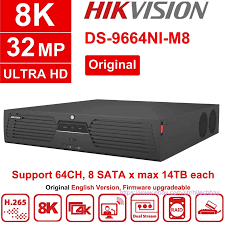 NVR 64 channel 8 slot hdd HIKVISION DS-9664NI-M8