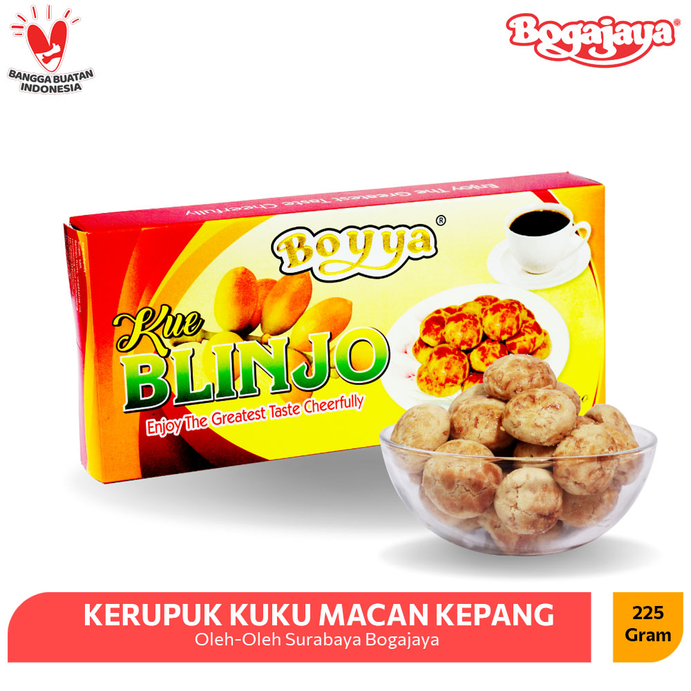 

KUE BLINJO BOYYA OLEH OLEH SURABAYA KEMASAN 225 GRAM / KUE DARI MELINJO BOYYA TERFAVORIT