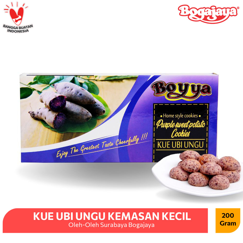 

KUE UBI UNGU BOYYA OLEH-OLEH KHAS SURABAYA 200 GRAM / KUE KERING ENAK OLEH-OLEH SURABAYA