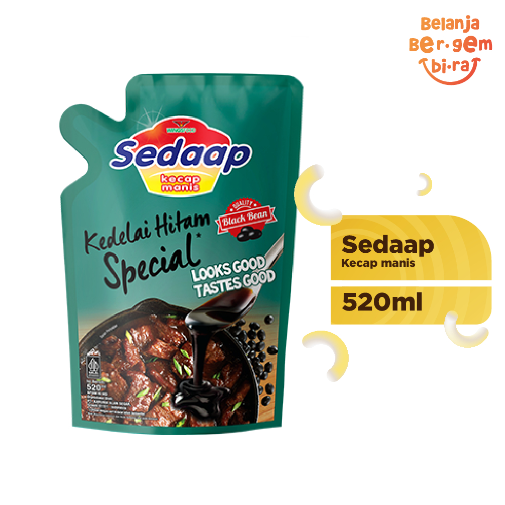 

kecap sedaap 520ml/kecap sedaap kedelai hitam special 520ml/kecap manis Sedaap 520ml