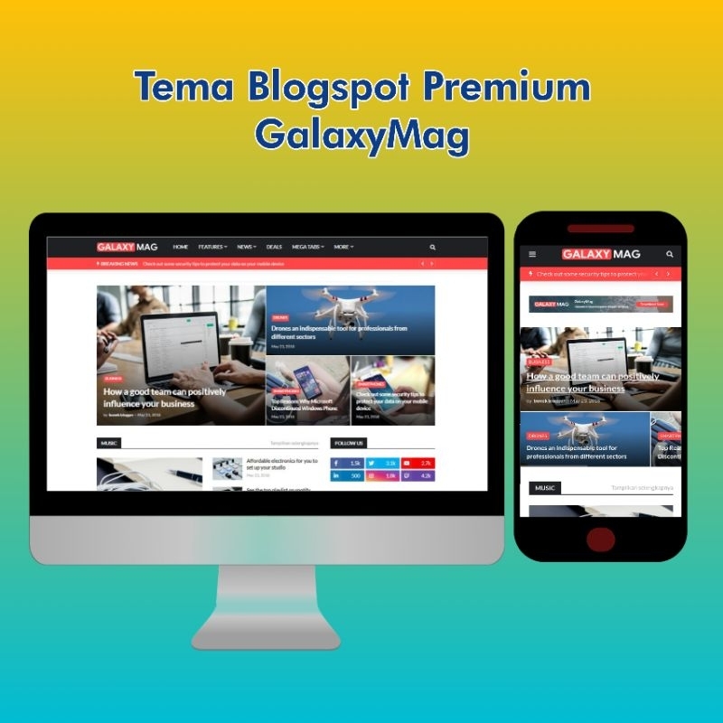 Template Blogspot Premium GalaxyMag | Responsive News & Magazine
