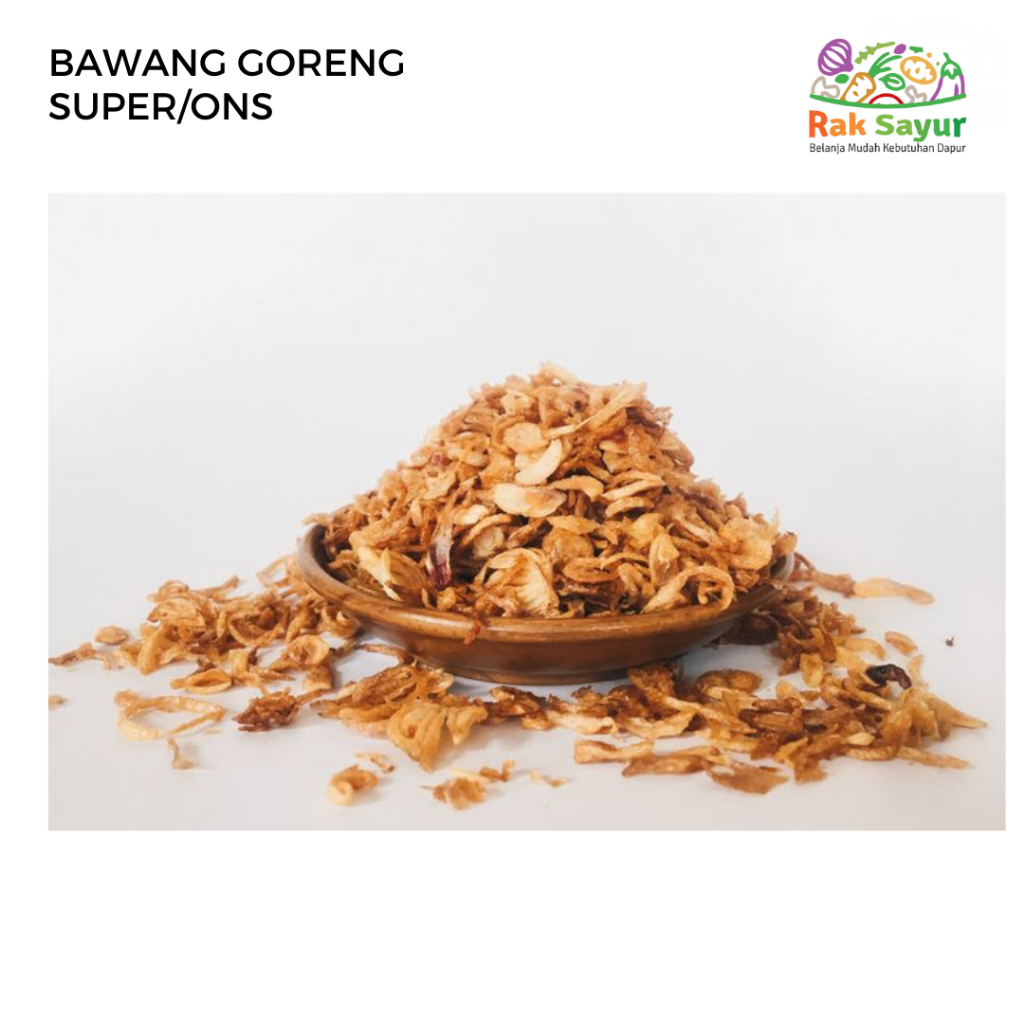 

Bawang Goreng Super Ori 100gr Tanpa Campuran Rak Sayur Padang