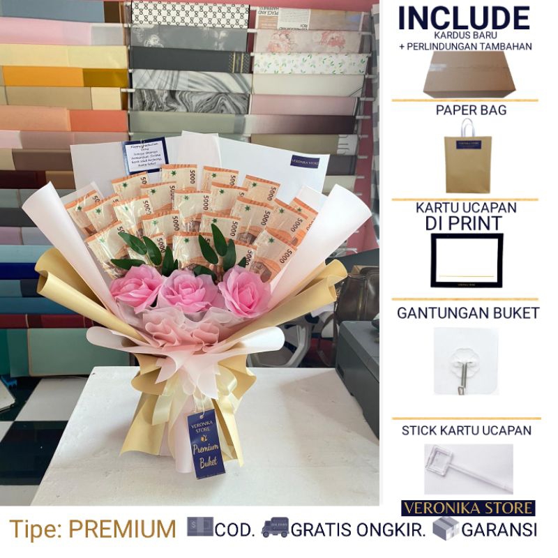 BUKET UANG HALAL NON RIBA – FAEYZA - BUCKET UANG  - MONEY BOUQUET ULANG TAHUN - BUKET JAJANAN BUKET 