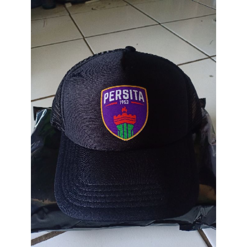 JEBER TOPI TRUCKER JARING LOGO PERSITA TANGERANG