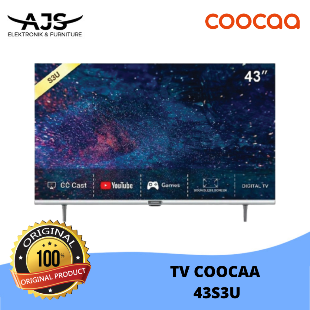TV LED COOCAA 43S3U SMART TV DIGITAL DOLBY 43 INCH