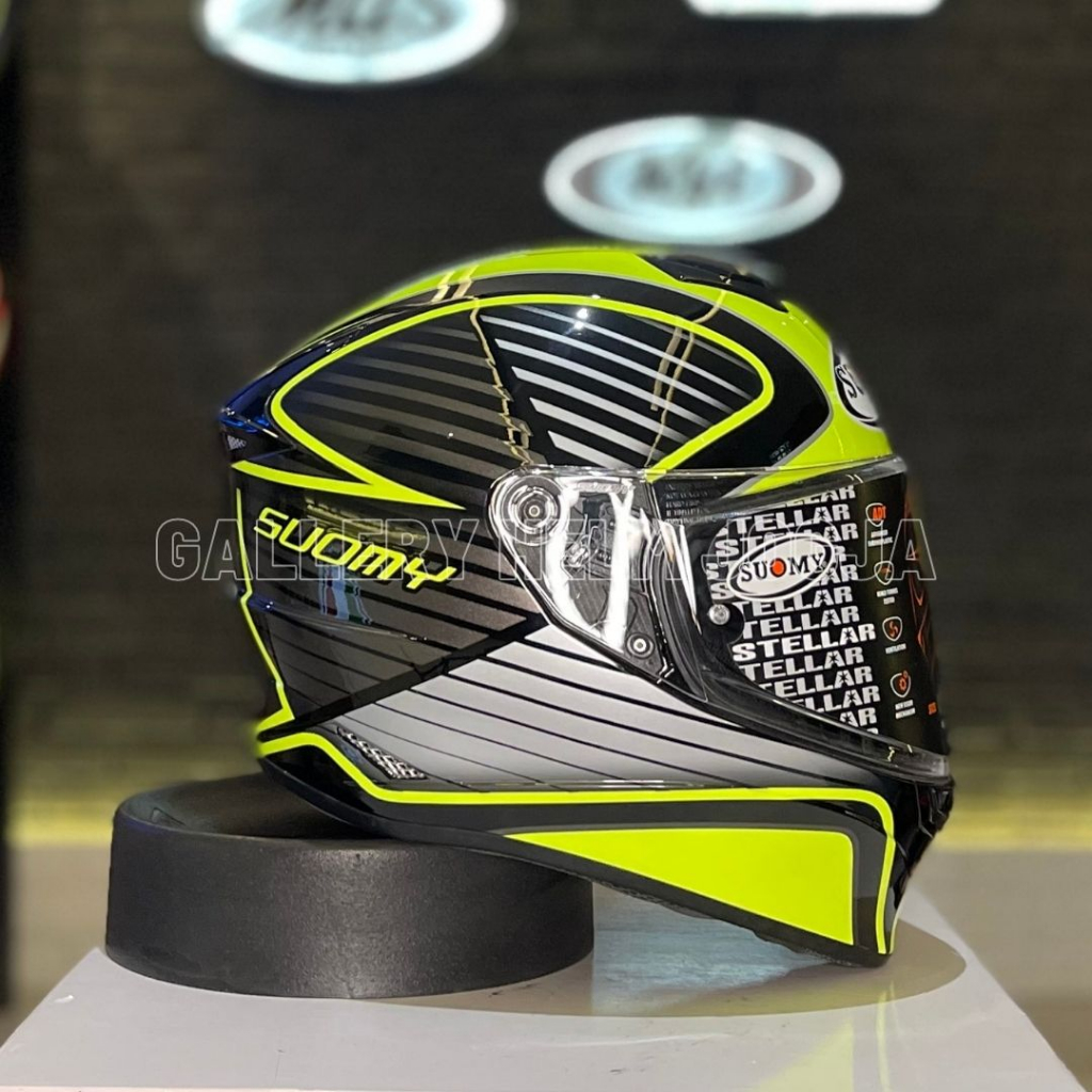 SUOMY Stellar Cruiser Yellow Fluo / helm full face / helm berkelas / helm berkacamata / double visor