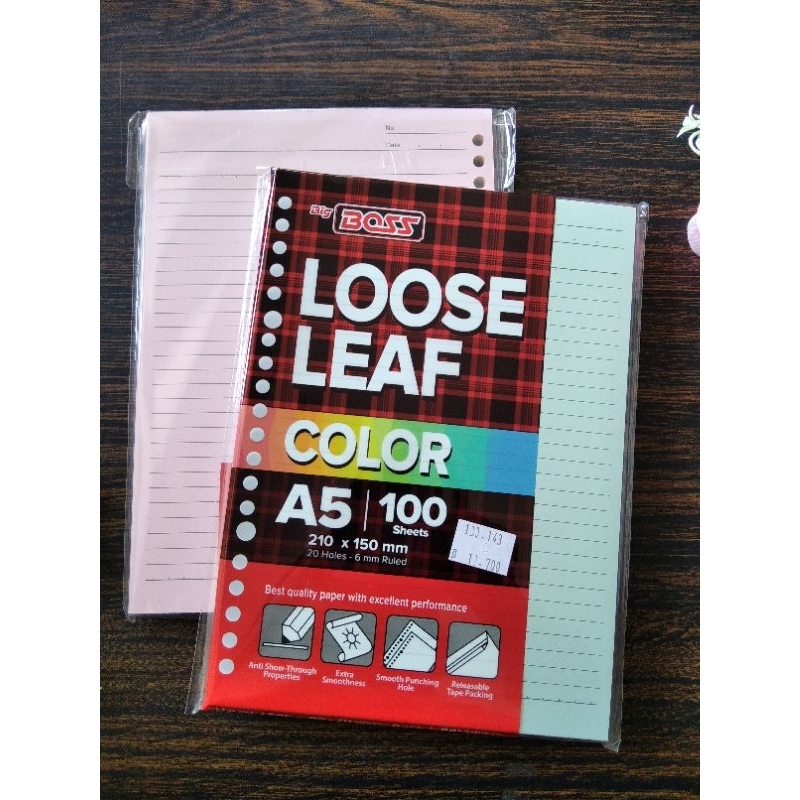 

LOOSE LEAF BIG BOSS A5 100 RAINBOW