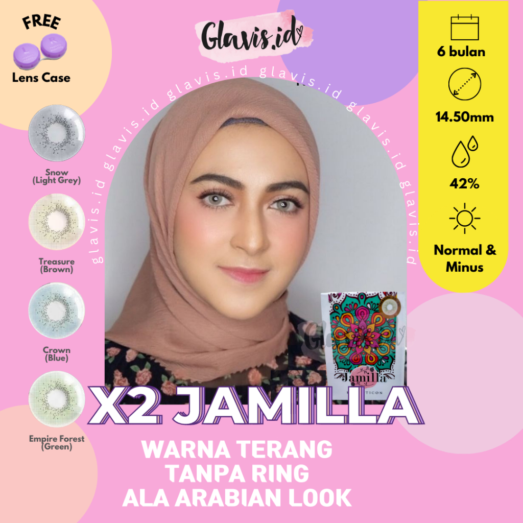 Softlens X2 Jamilla - snow empire forest treasure Exoticon - ada minus FREE lenscase