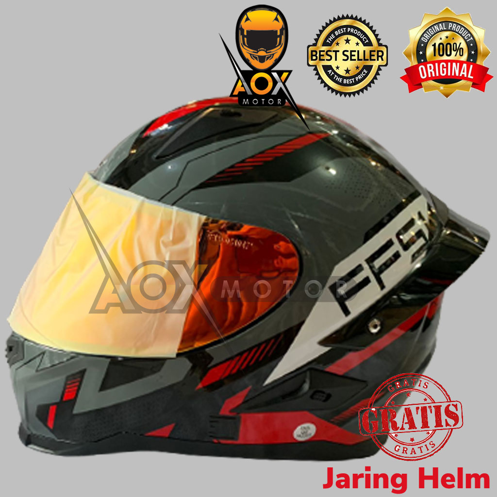 Helm SNAIL FF S1 Motif Gamma Fullface (ongkir 2kg), Gratis Jaring Helm