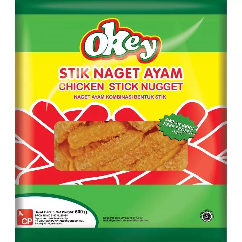 

okey chicken nugget stick 500gr