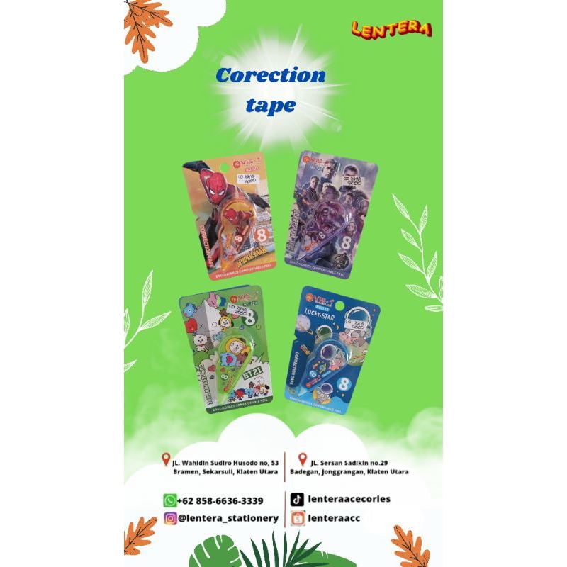 correction tape/tipek kertas/tipek kering