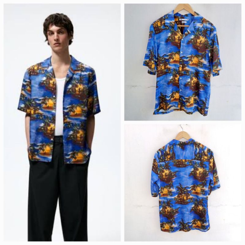 ZARA MAN KEMEJA SATIN SHIRT BARU ASLI ORIGINAL