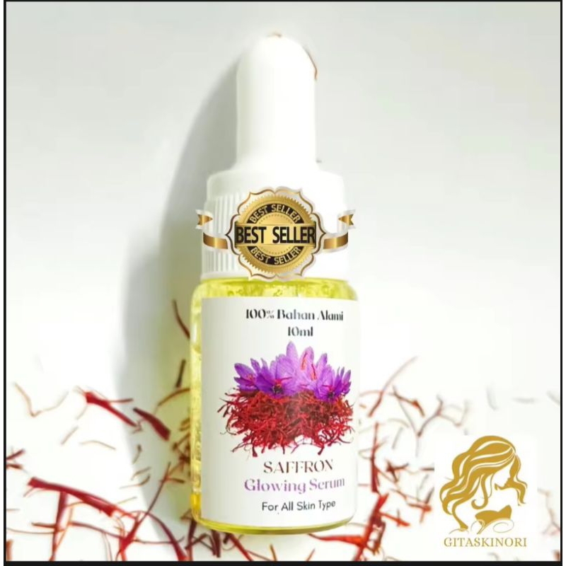 serum saffron glowing 10ml/saffron gel serum/glowing gel saffron/saffron glowing serum