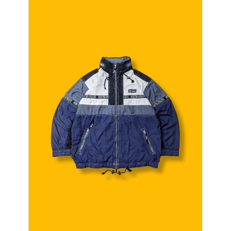 windbreaker asic asics recorder jacket colorblock