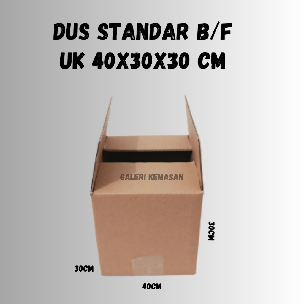 

Kardus Packing B flute Ukuran 40x30x30cm Polos (Pembelian min 5pcs)