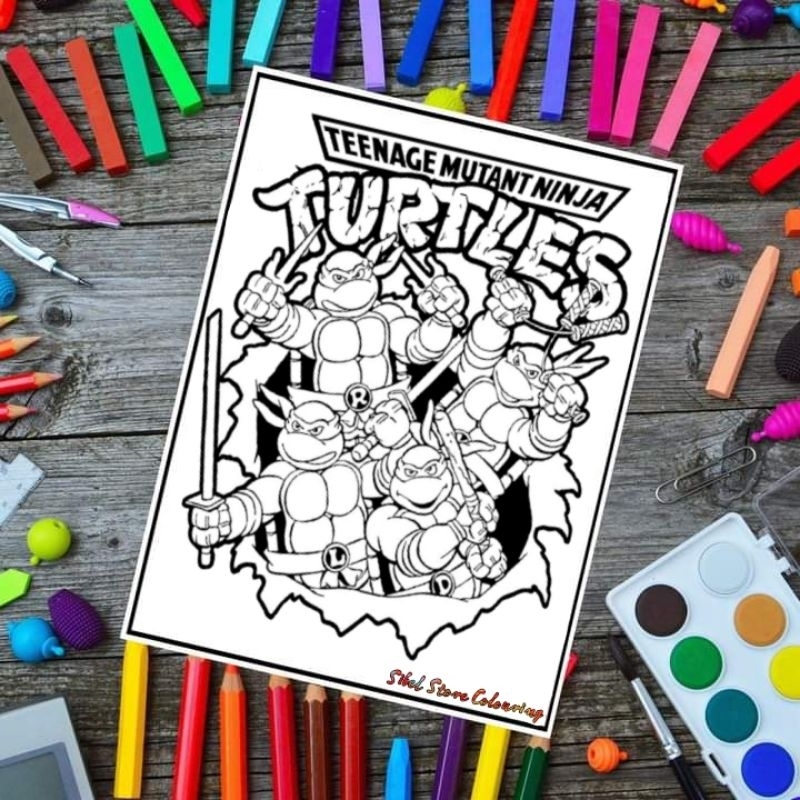 

Kertas Mewarnai Anak Tema Ninja Turtles V1 / Kertas Gambar / Kertas Mewarnai Gambar (10 Lembar)